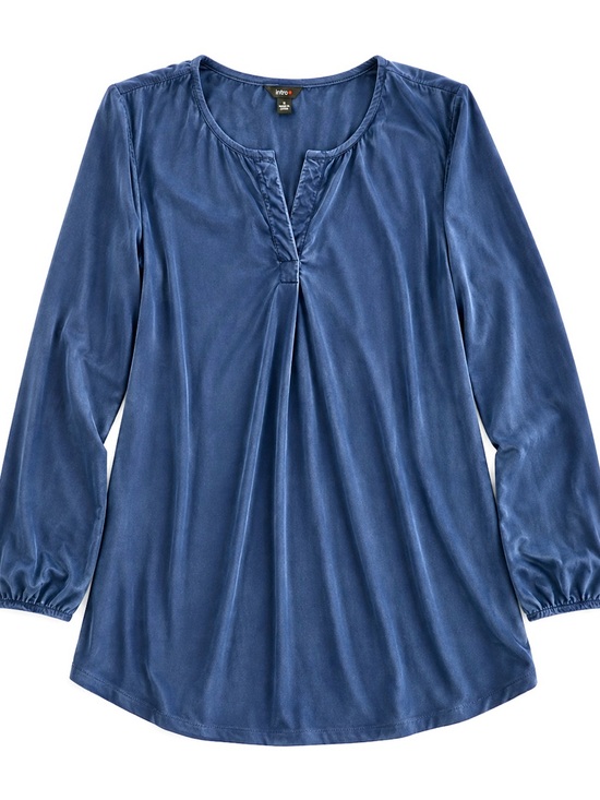 intro. Tops - Blue Velvet Top blue Long sleeve size XL